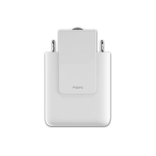 White electronic device with 'Aqara' branding on a white background